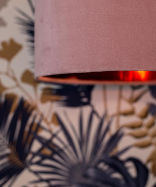 Pink velvet lampshade the range deals